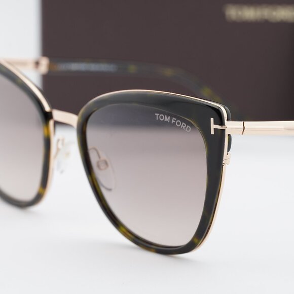 Tom Ford Simona FT0717 52F Cat Eye Sunglasses - Havana/Gold/Brown main image 7